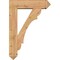 Ekena Millwork Olympic Arts and Crafts Smooth Bracket w/ Offset Brace, Western Red Cedar, 7 1/2"W x 28"D x 40"H BKT0806X28X40OLY03SWR - alternate 4
